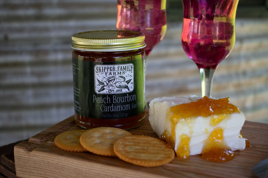 Peach Bourbon Cardamom Preserves